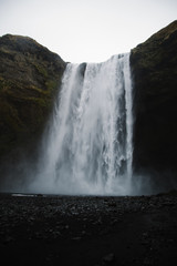 waterfall in mountains