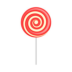 Round lollipop. Vector illustration on a white background.