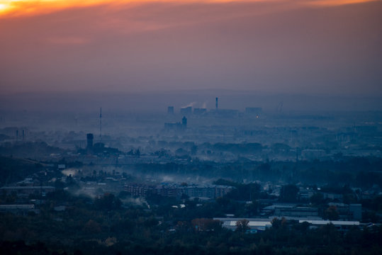 Smoke over the city © Евгений Ев