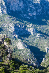 Greek mountains made of stones