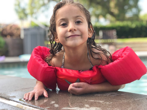 Summer Fun Swimming At The Pool