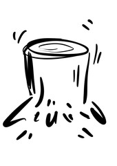 stump icon. wood logs for forestry and lumber industry. Illustration of trunks, stump and planks. For web design isolated on white background