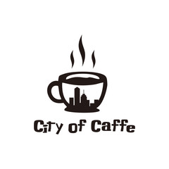 city of cafe or coffee or tea logo design inspiration