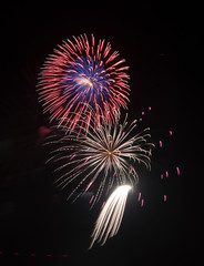 Fireworks 4th of July night Mt. Rubidoux Riverside California