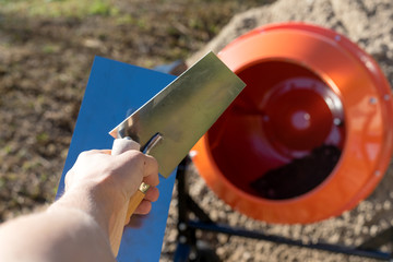 Electric cement mixer