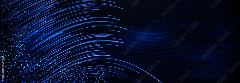 Canvas Prints high speed. abstract technology and science blue background. panoramic modern technology background.