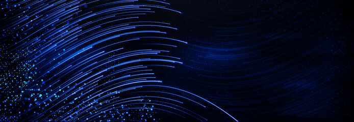 High speed. Abstract technology and science blue background.  panoramic modern technology background. 