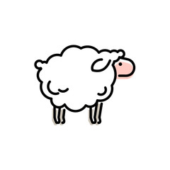 Vector sheep icon logo design.