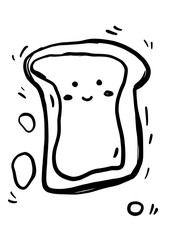 Peanut hand draw icon. Peanut on a white background. 