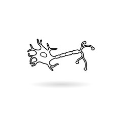 Neuron icon isolated on white background