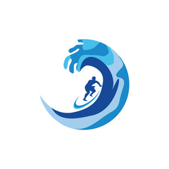 abstract wave logo vector image