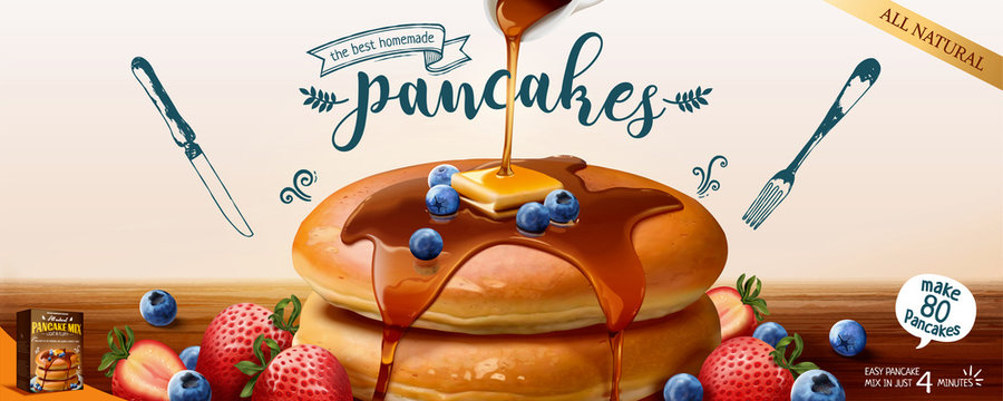 Pancake mix banner ads