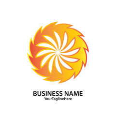 swirl business logo vector image
