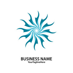 Fototapeta na wymiar swirl business logo vector image