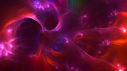 3D rendering abstract fractal technology wallpaper