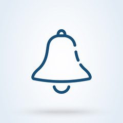 Message and chat notification bell outline icon