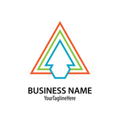 abstract triangle business logo vector image