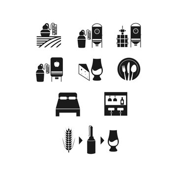Distilling icon set