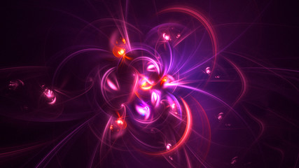 3D rendering abstract fractal technology wallpaper