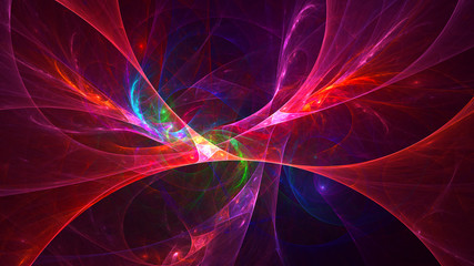 3D rendering abstract fractal technology wallpaper