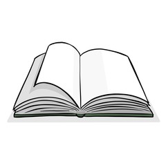 open book isolated on white background