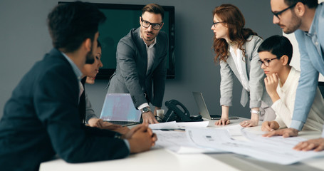 Business colleagues in conference room