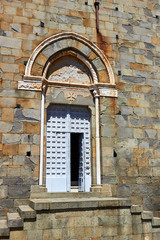 Old door of the church of San Giovanni Battista of Riomaggiore