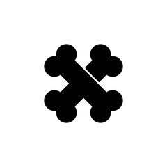 cross bone solid icon