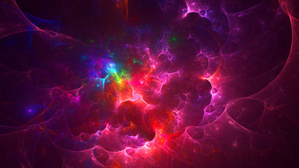 3D rendering abstract fractal technology wallpaper 