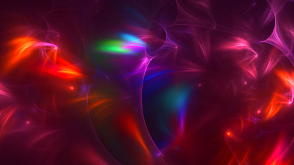 3D rendering abstract fractal technology wallpaper 