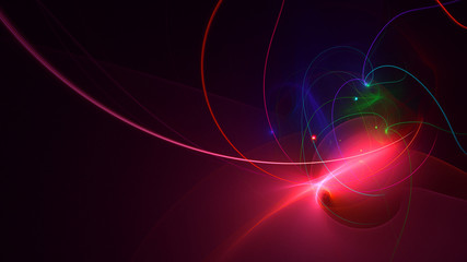 3D rendering abstract fractal technology wallpaper 