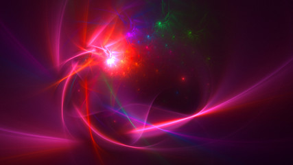 3D rendering abstract fractal technology wallpaper 