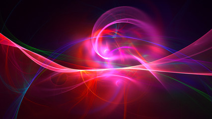 3D rendering abstract fractal technology wallpaper 