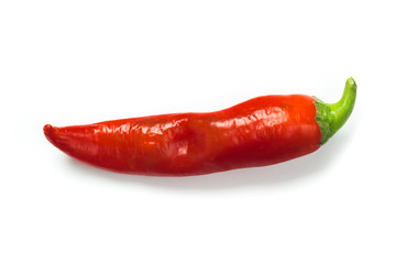 chili pepper isolated on a white background Clipping Path. Healthy food. Fresh vegetables.