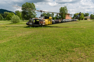 Abandoned military helicopter