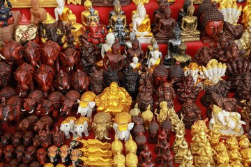 Collection of buddha statue handmade of thailand