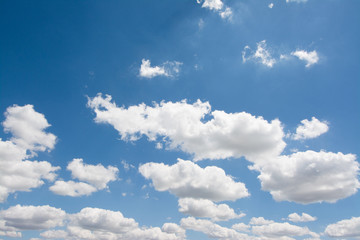 Naklejka na ściany i meble Blue sky with white clouds for background