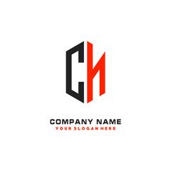 CN Initial Letter Logo Hexagonal Design, initial logo for business,