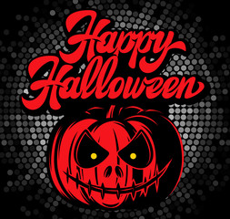 Vector stylish color party poster for happy halloween