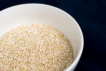 close up of white quinoa