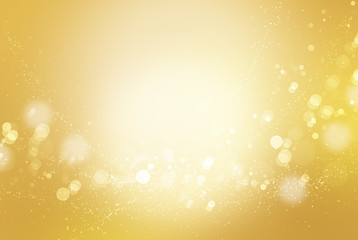 光り輝くボケ（金色の抽象的背景）