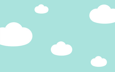 Sky background with clouds vector illustration