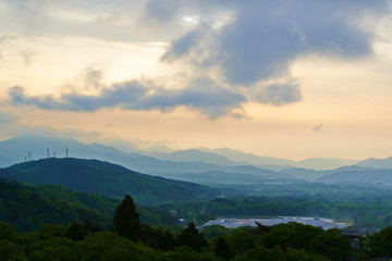 Fototapeta premium landscape with mountains and clouds