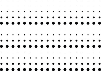 Abstract halftone dotted background. Monochrome grunge pattern with dot and circles.  Vector modern pop art texture for posters, sites, business cards, cover, postcards, labels, stickers layout.