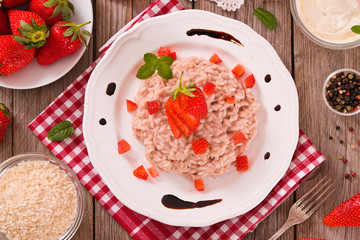 Strawberry risotto.