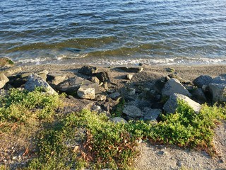 sunny day at lake Kucukcekmece in Istanbul