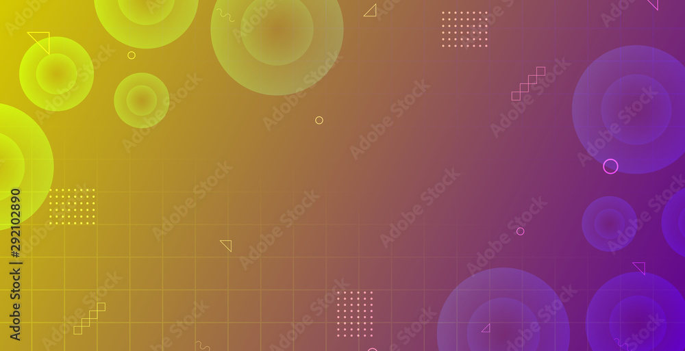 Aufkleber trendy geometric abstract background with gradient colors. simple shapes with trendy gradients compo