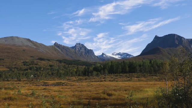 Landscape view of some mountains in &Oslash;rsta, Norway