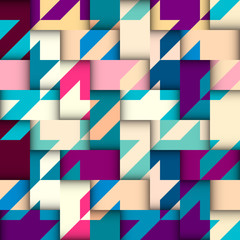 Classic Hounds-tooth pattern in a patchwork collage style.