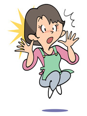 びっくりするママ